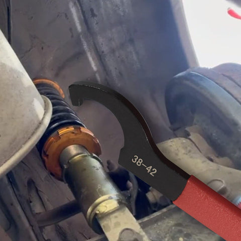 AutoWanderer Tool coilover spanner 45-52mm enables safe, ergonomic adjustment under cars