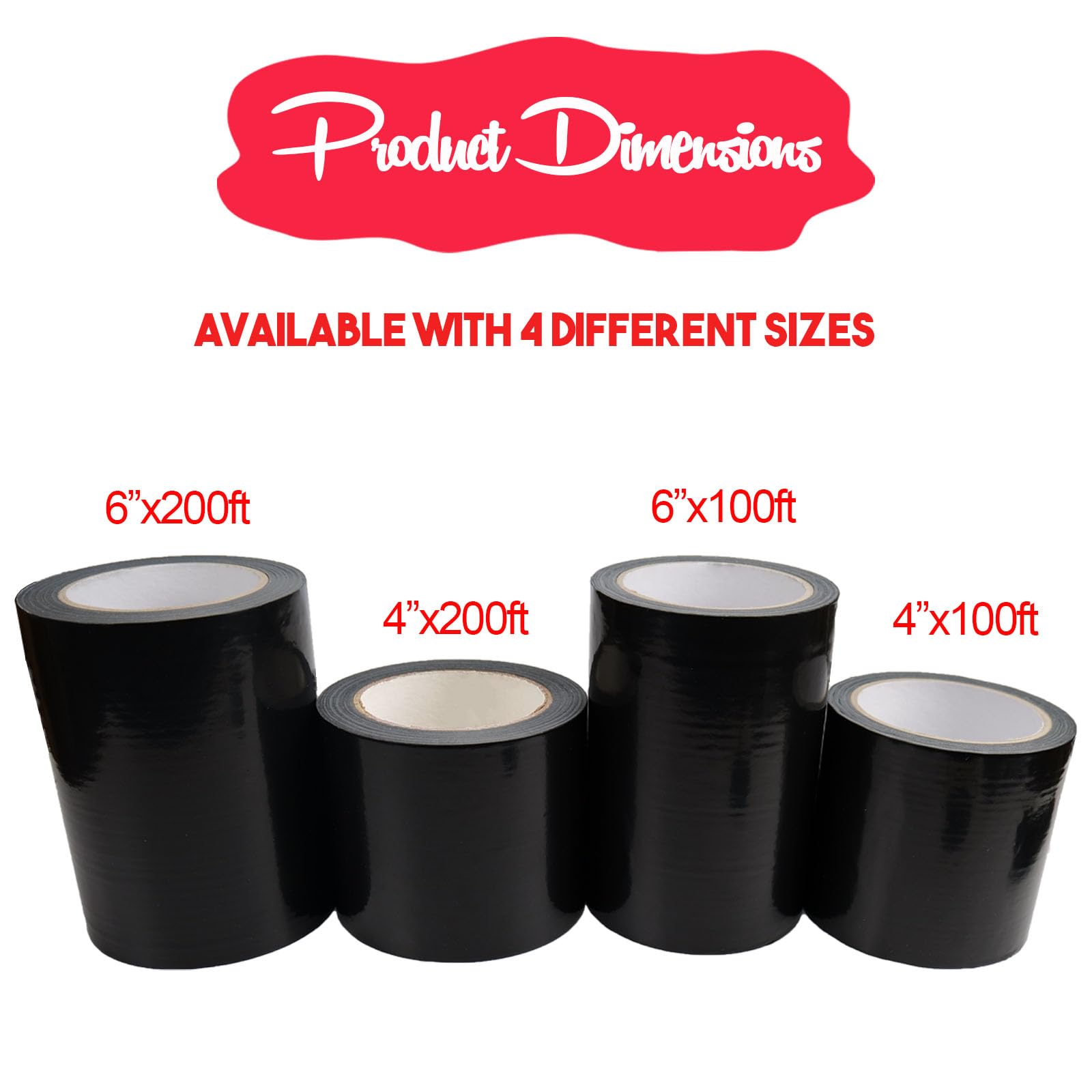 Autrends Black Seal Tape creates a dust barrier for encapsulated spaces.