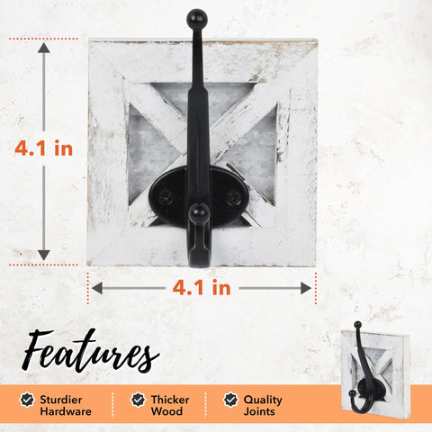 Autumn Alley two-pack bathroom hooks—ideal for towels and robes.