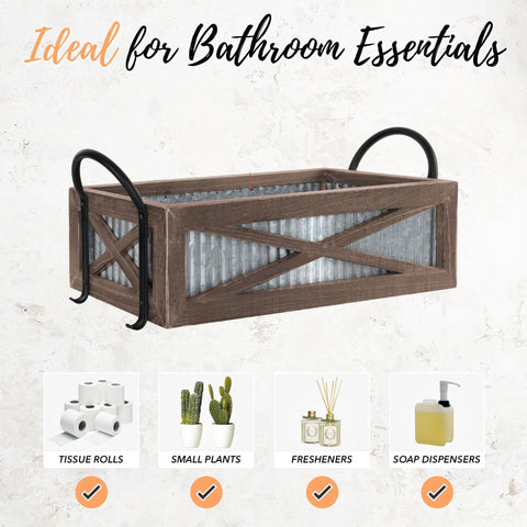 Autumn Alley farmhouse bathroom decor adds rustic charm