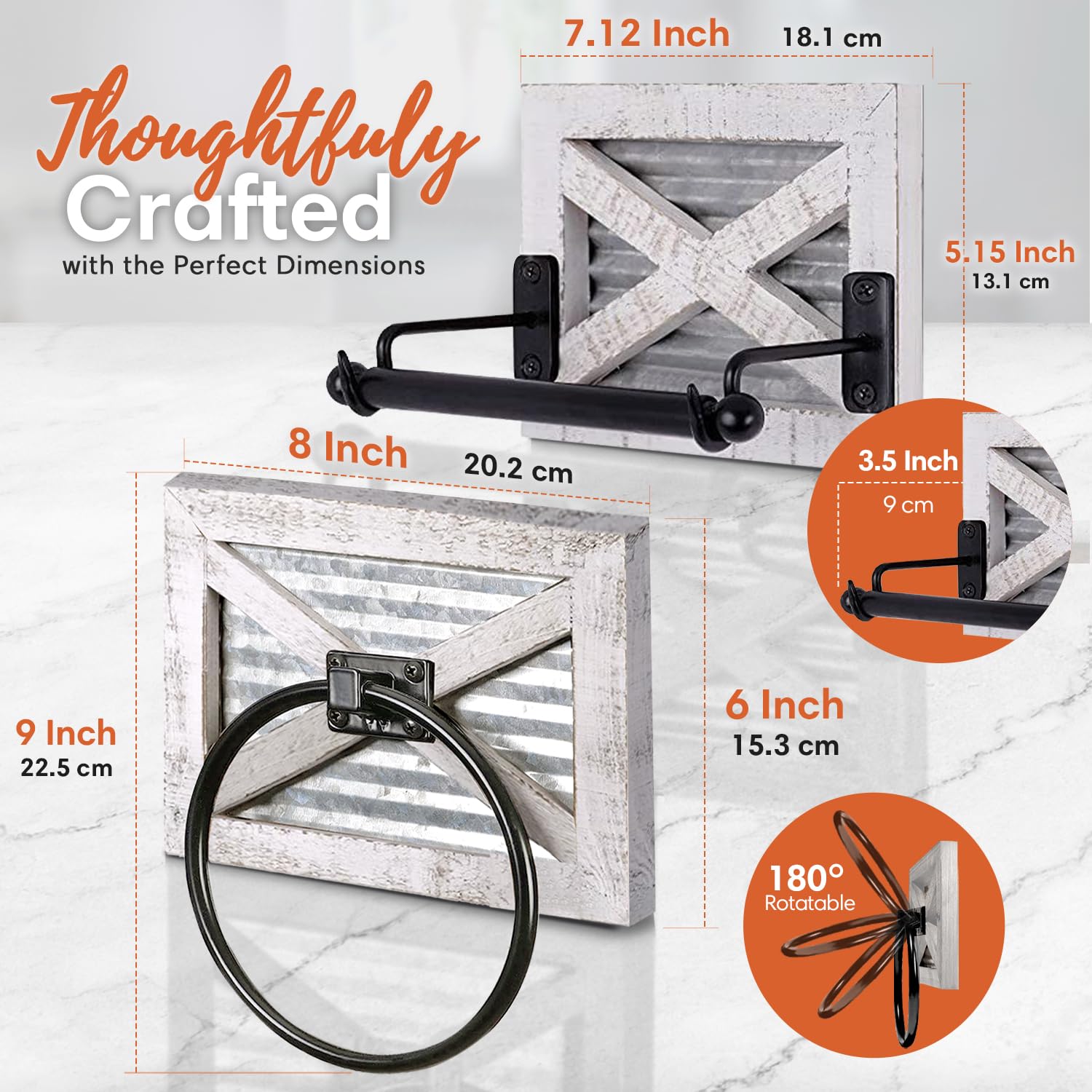 Autumn Alley galvanized-metal hardware designed for moisture resistance.