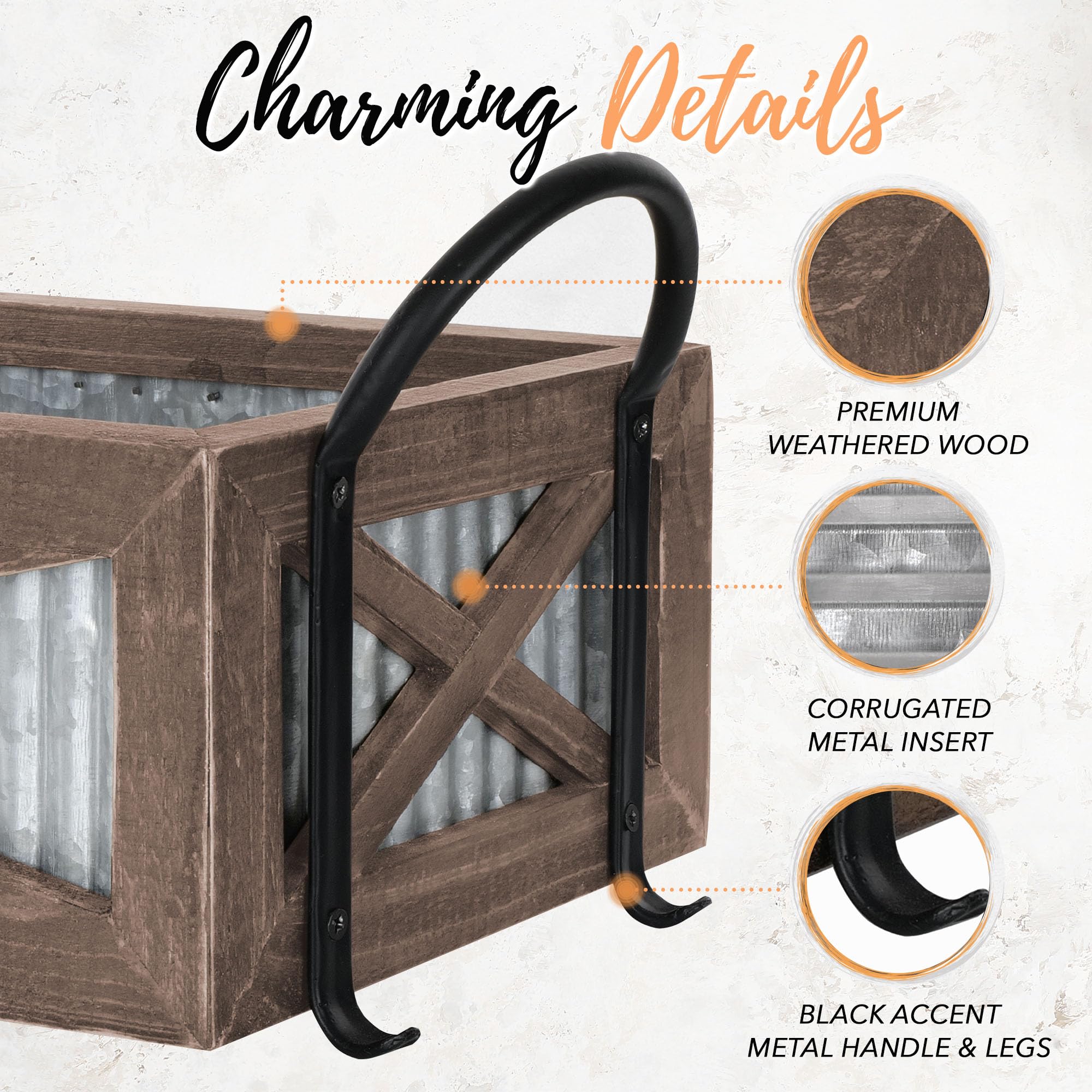 Autumn Alley tank topper basket in brown for bathroom essentials
