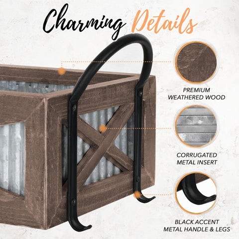 Autumn Alley tank topper basket in brown for bathroom essentials