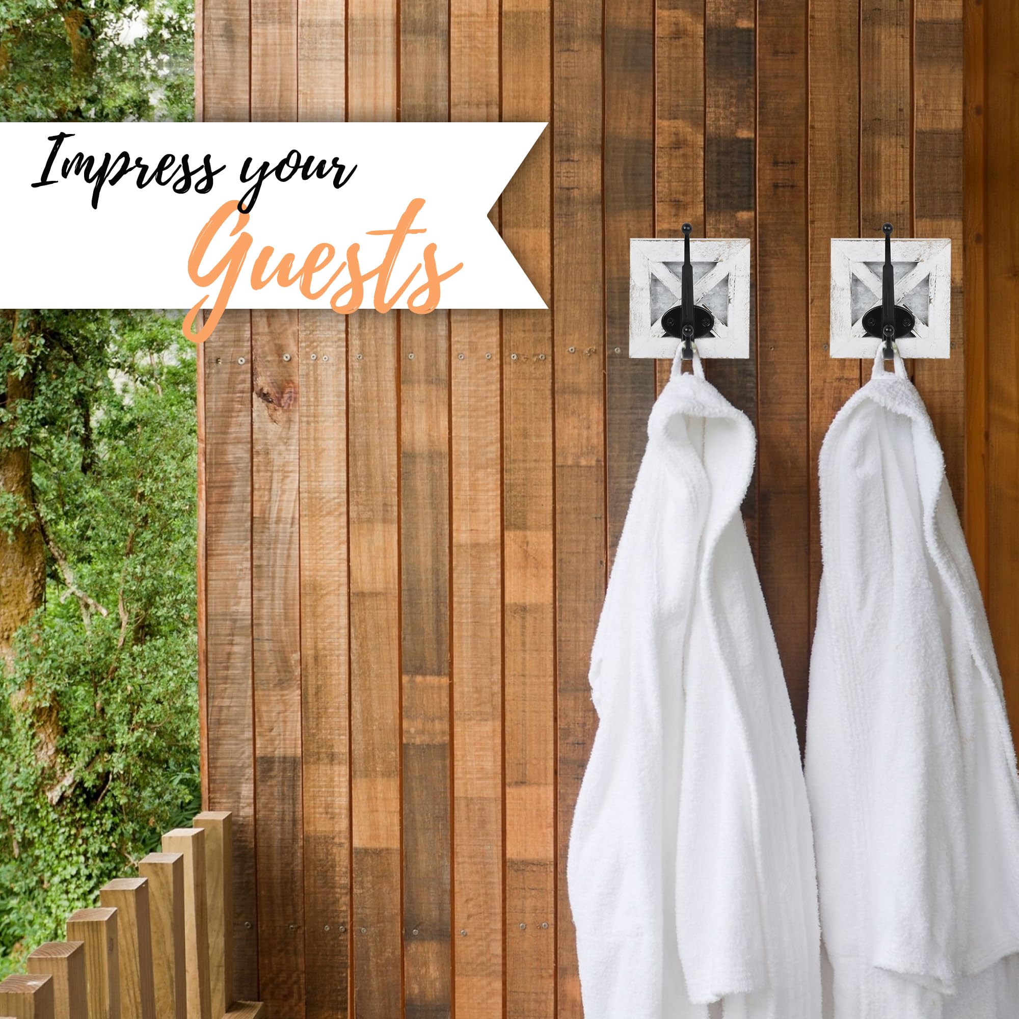 Autumn Alley two-pack hooks on wall—space-saving organization.