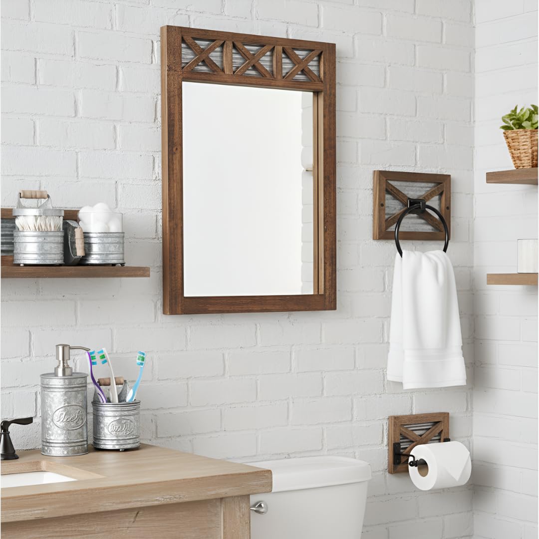 Autumn Alley wall-mounted set ideal as a thoughtful rustic bathroom gift.