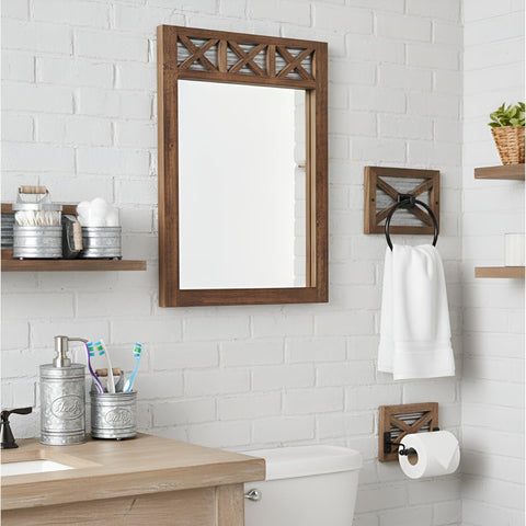 Autumn Alley wall-mounted set ideal as a thoughtful rustic bathroom gift.