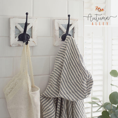 Autumn Alley white farmhouse robe hook—strong, stylish wall mount.