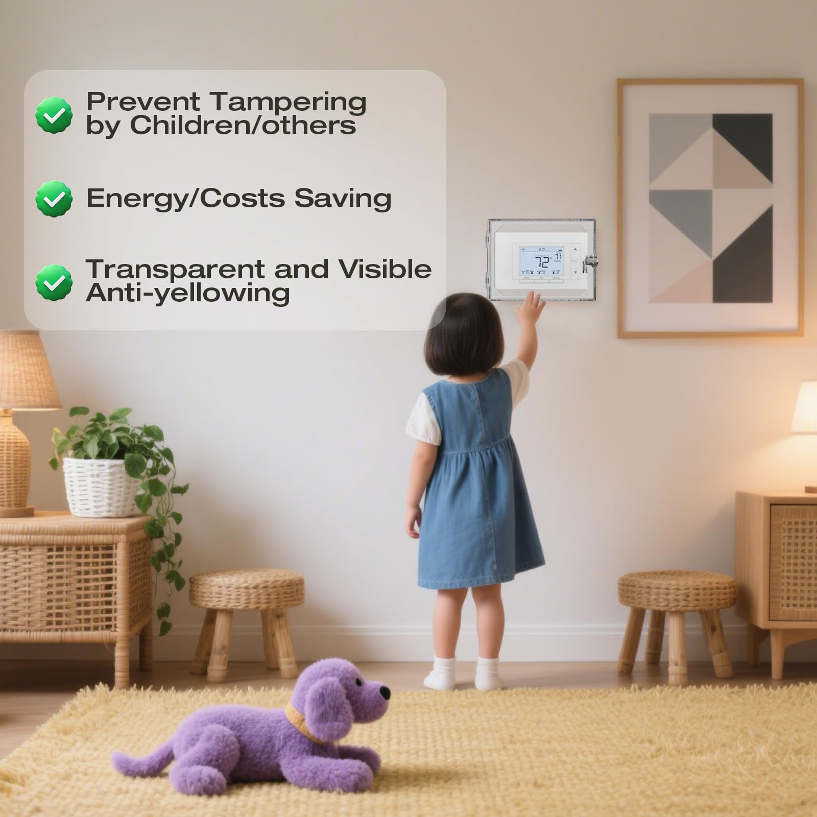 AUURIO lock box ventilation design maintains accurate thermostat readings.