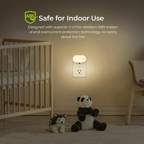 AUVON four-pack night lights include a user manual and warranty