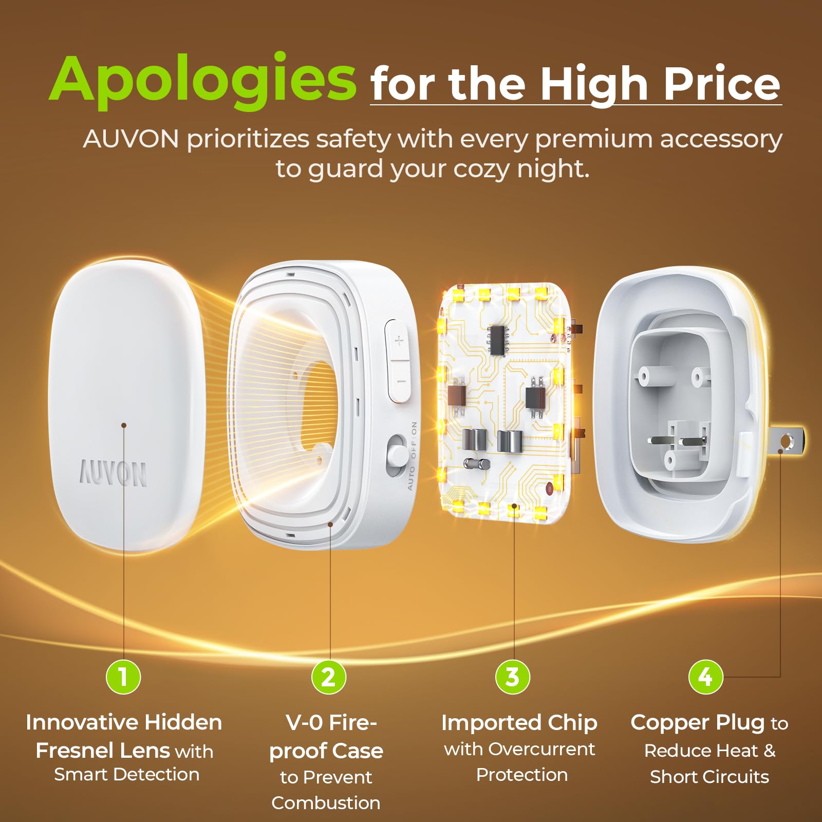 AUVON fire safe casing with over current protection for safety