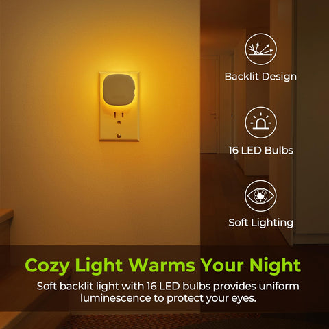 AUVON motion sensor night light detects movement up to 5 meters