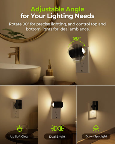 AUVON motion-sensor night light detects movement to illuminate entryways.