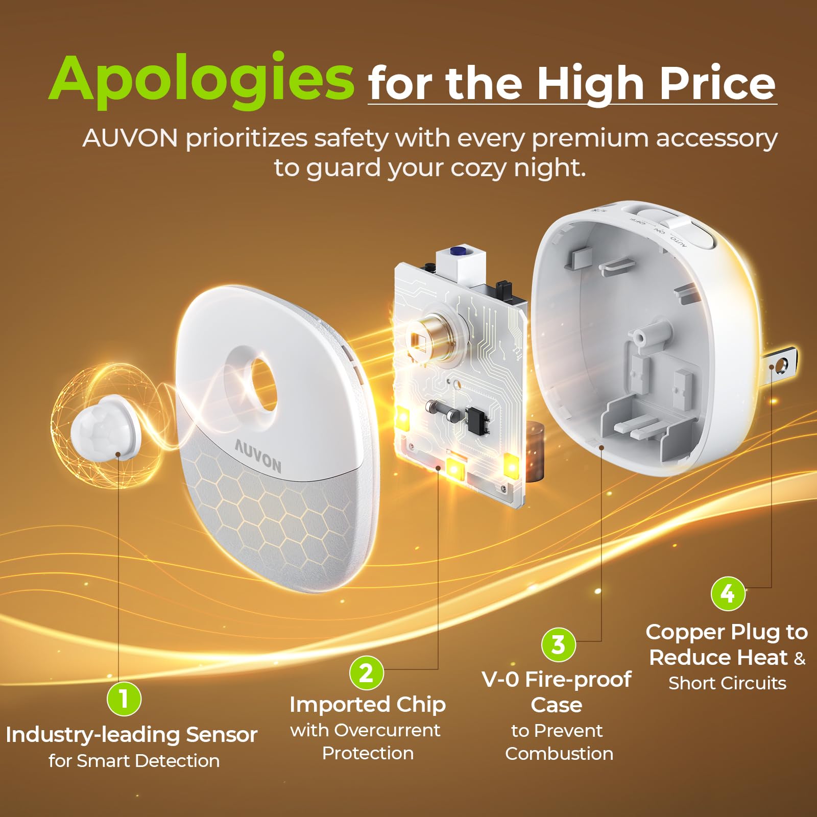 AUVON compact wall plug keeps the second outlet free for devices