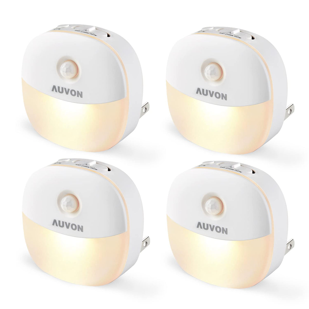 AUVON plug-in night light with motion sensor for safe hallway navigation