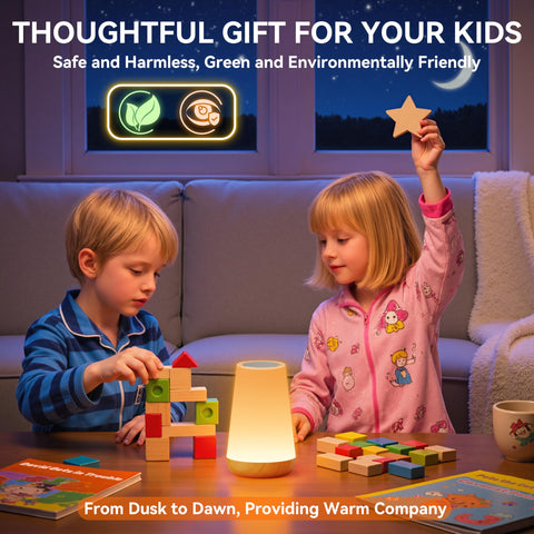 Auxmir night light provides four lighting modes for steady, flashing, or fading effects.