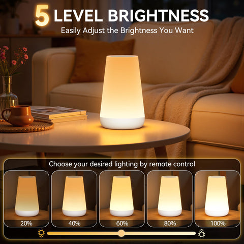 Auxmir night light with five brightness levels for reading or relaxing