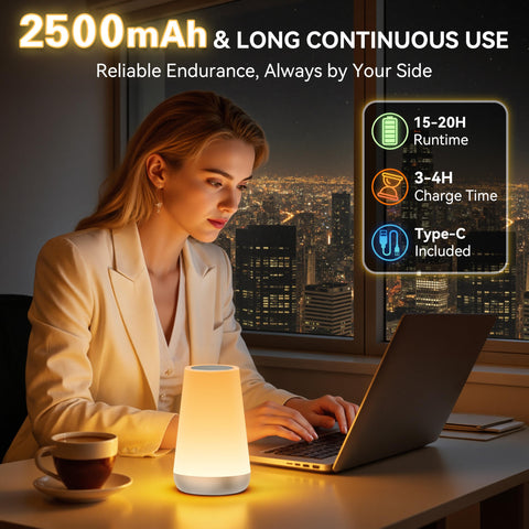 Auxmir night light charging via USB for convenient recharging.