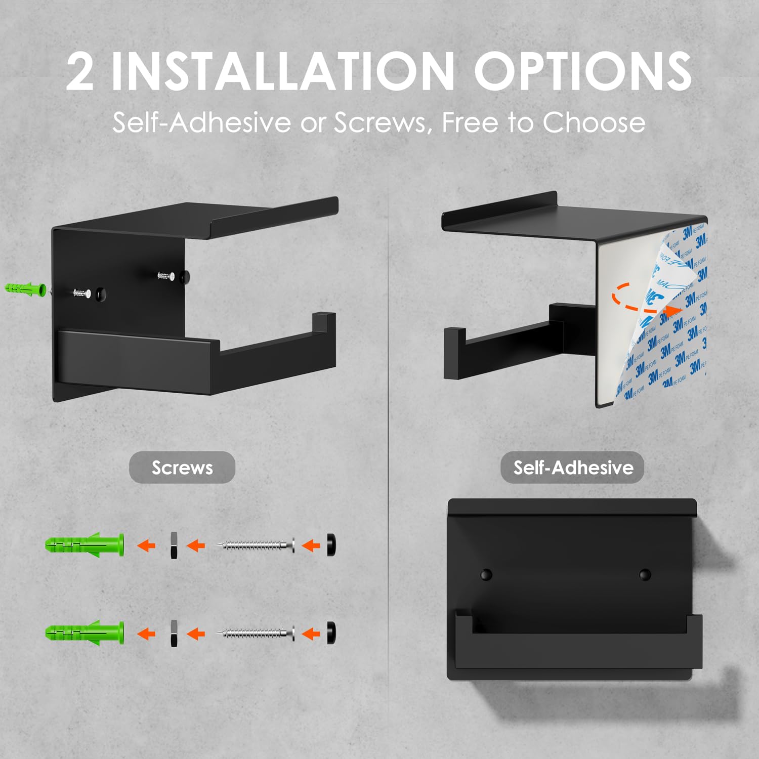 Auxmir screw installation shows secure mount on tile.