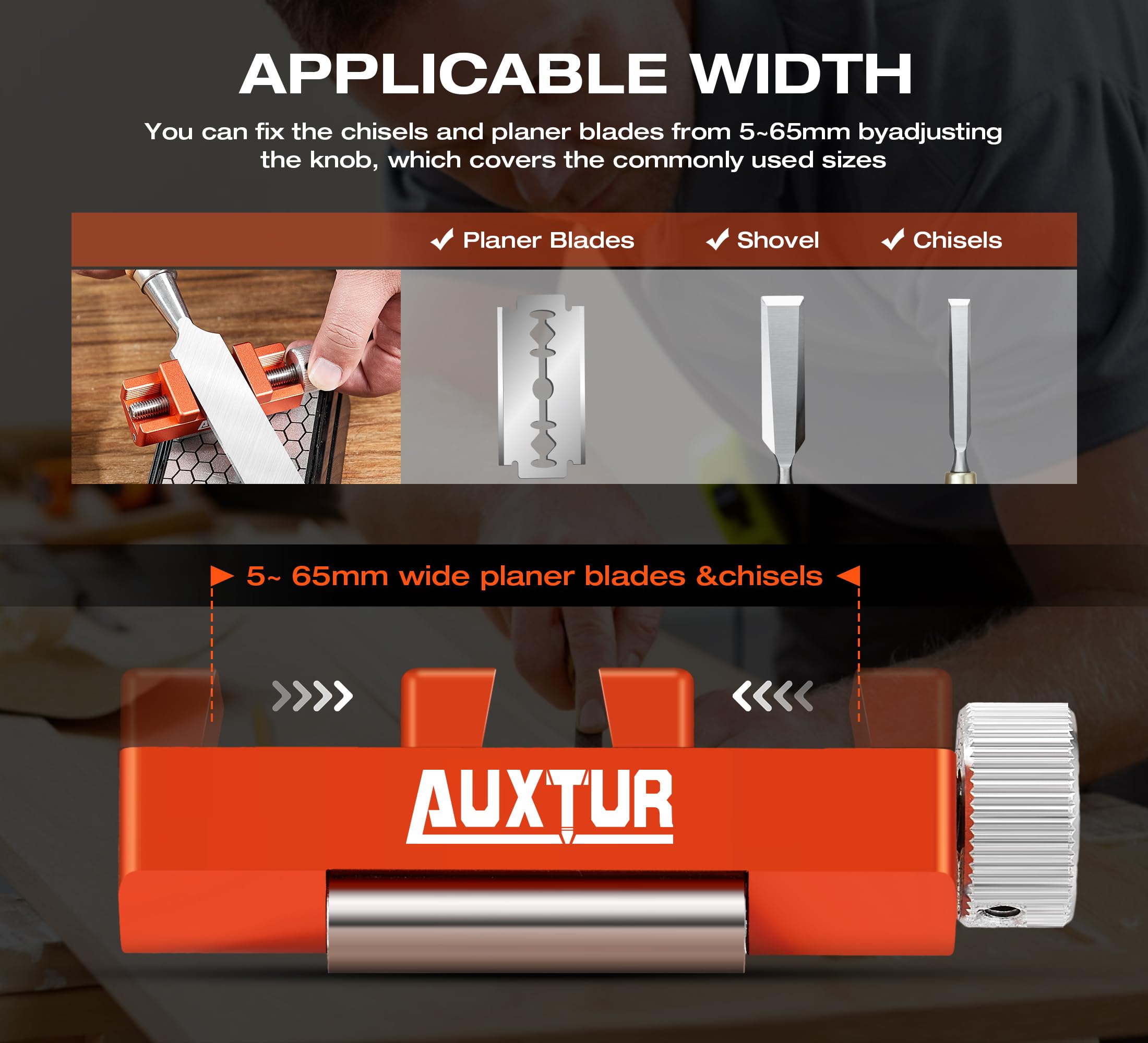 AUXTUR all-metal aluminum body resists wear and corrosion.