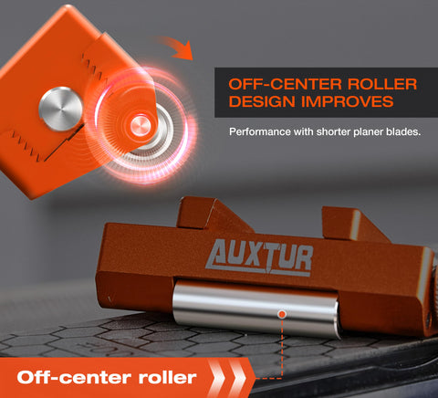 AUXTUR chisels and planer blades secured for reliable edge maintenance.