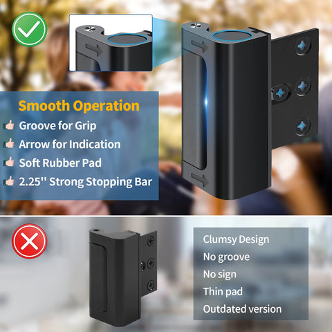 Auzev aluminum door lock hardware illustrating durable mounting components