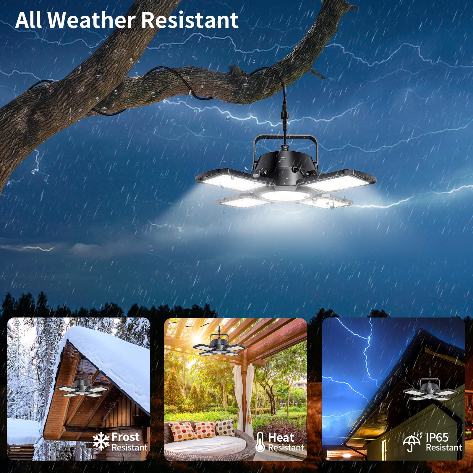 Auzev IP65 waterproof LED light built to withstand rain and elements