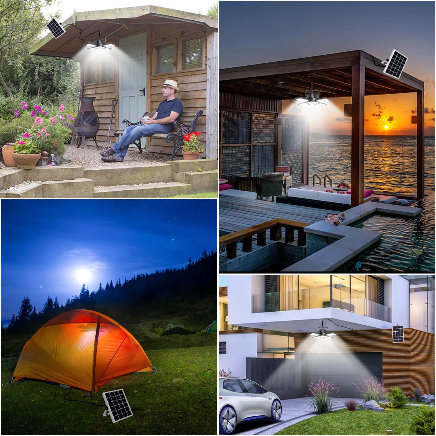 Auzev motion sensor light with four modes for day and night use