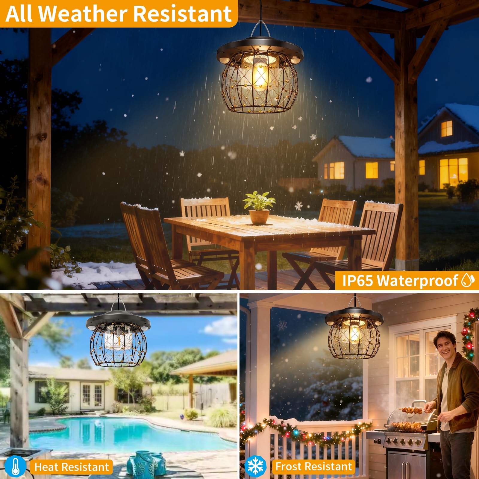 Auzev weatherproof design withstands rain and wind outdoors