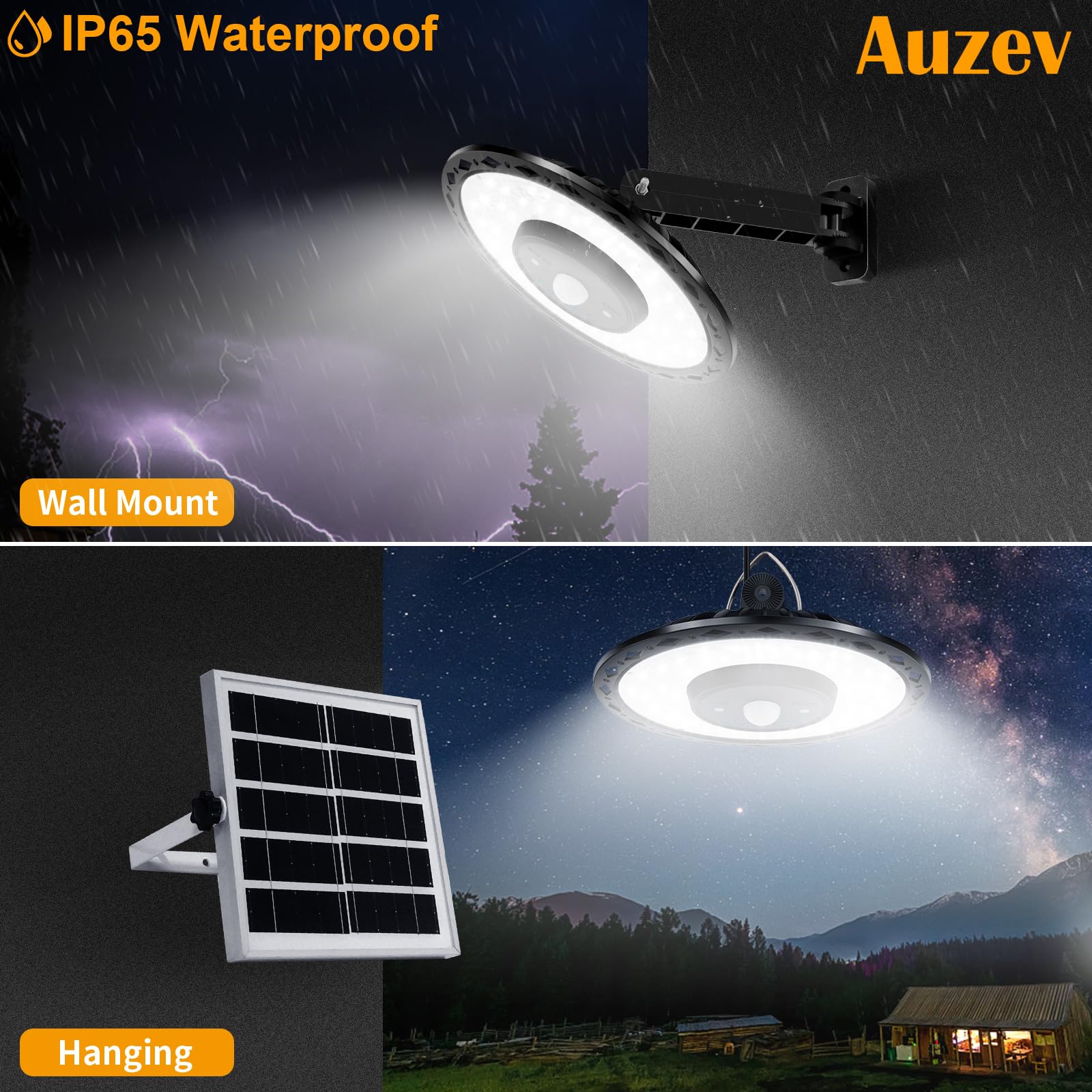 IP65 rating makes it rain and dust resistant outdoors.
