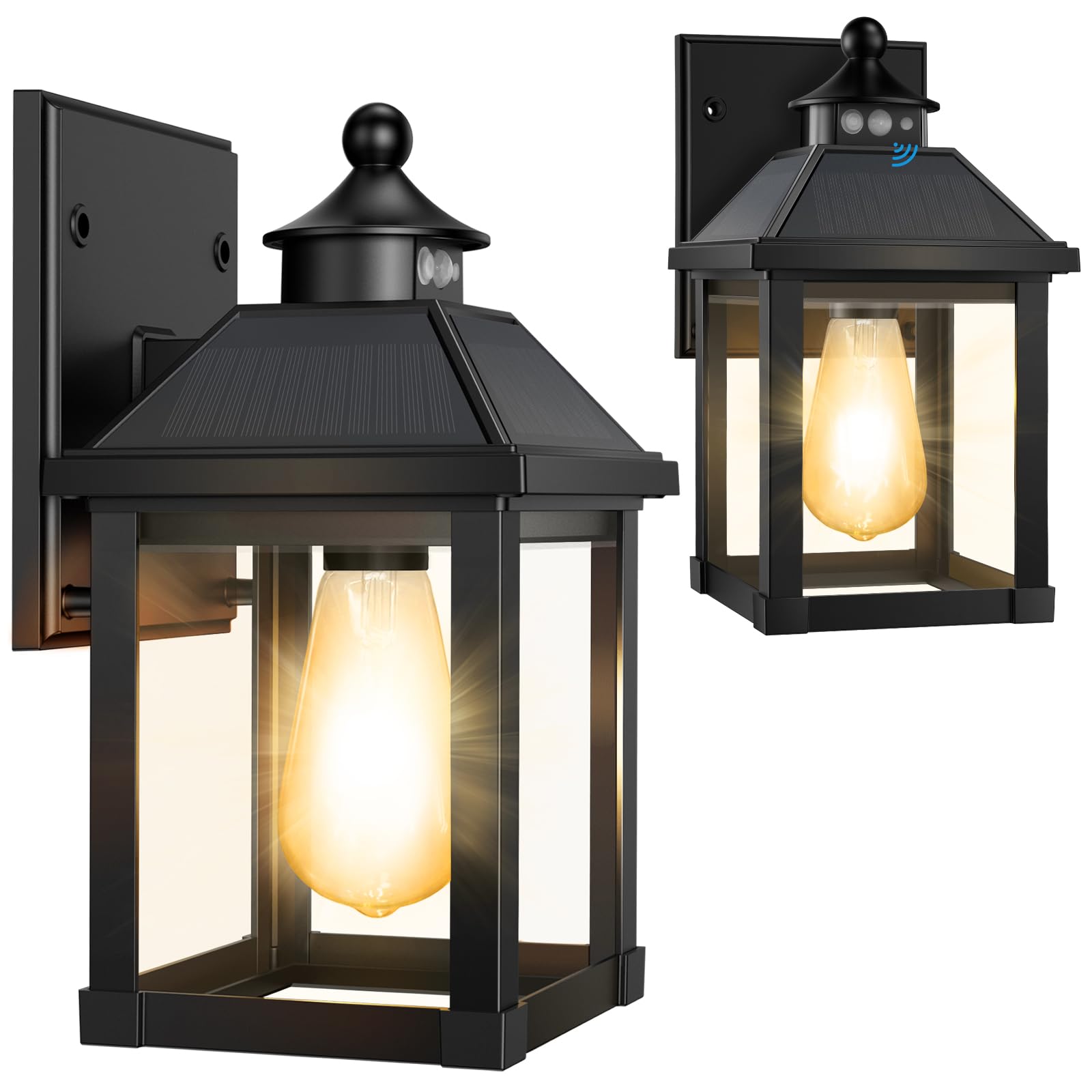 Auzev solar sconce wall-mount outdoor lighting for entryways.