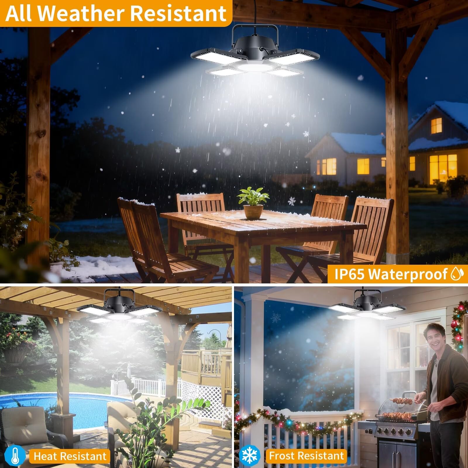Auzev split design keeps solar panel outdoors.