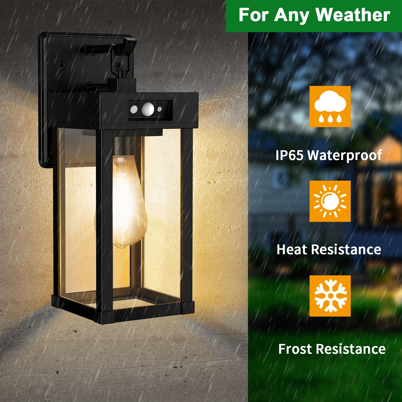Auzev warm white bulb included for immediate ambient glow.