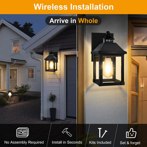 Auzev easy-install solar exterior light with no wiring