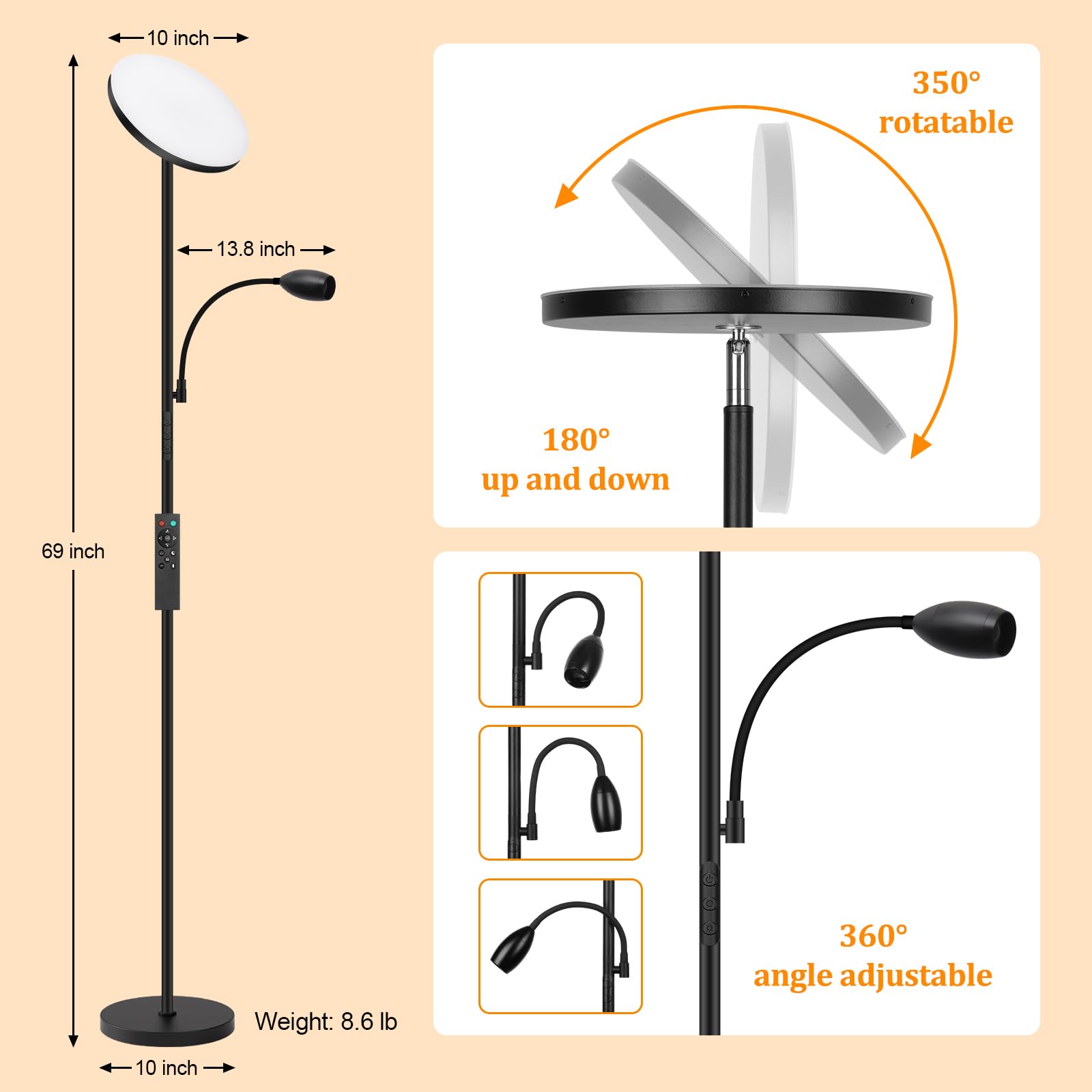 AUZONIMICS weighted base prevents tipping during use