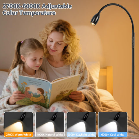 AUZONIMICS Reading Floor Lamp color temperature control supports different activities.