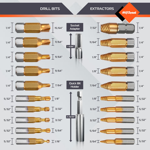 AV Steel magnetic bit holder securely grips bits during use