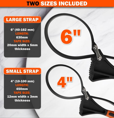 AV Steel small strap wrench handles up to 4 inches in tight spaces.