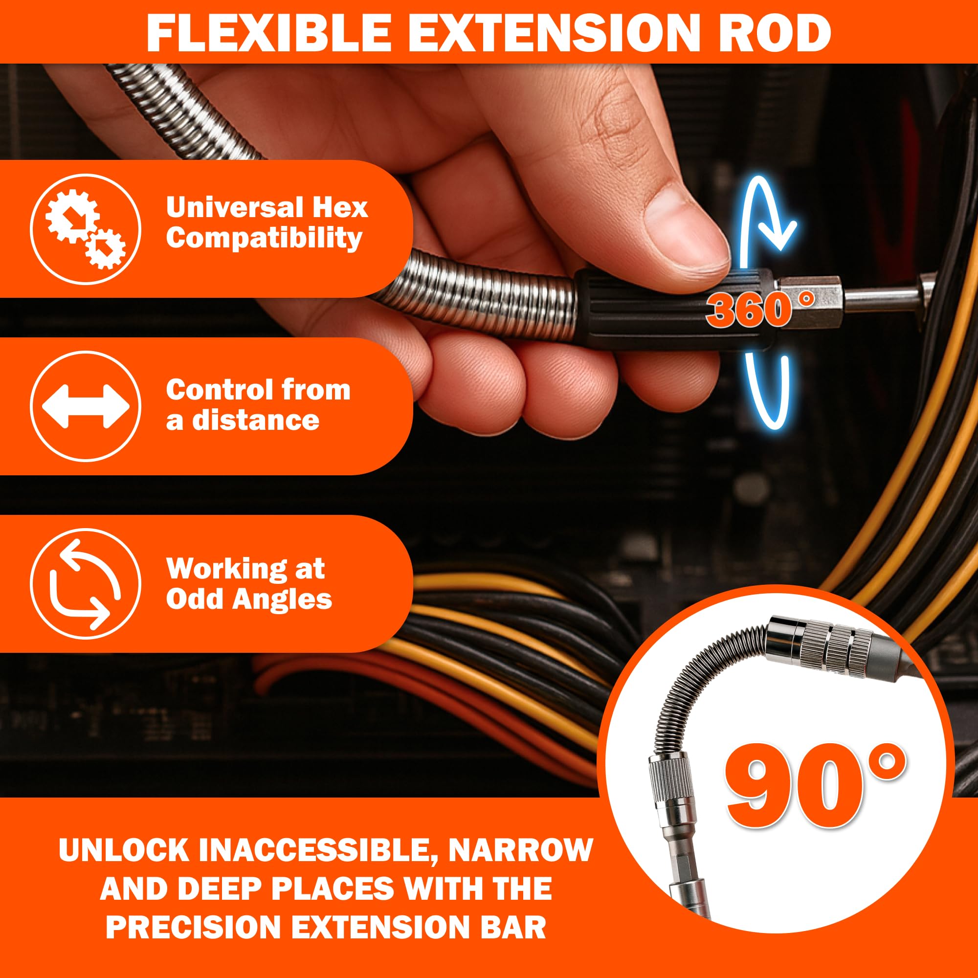 AV Steel Y-handle provides comfortable, stable control during repairs