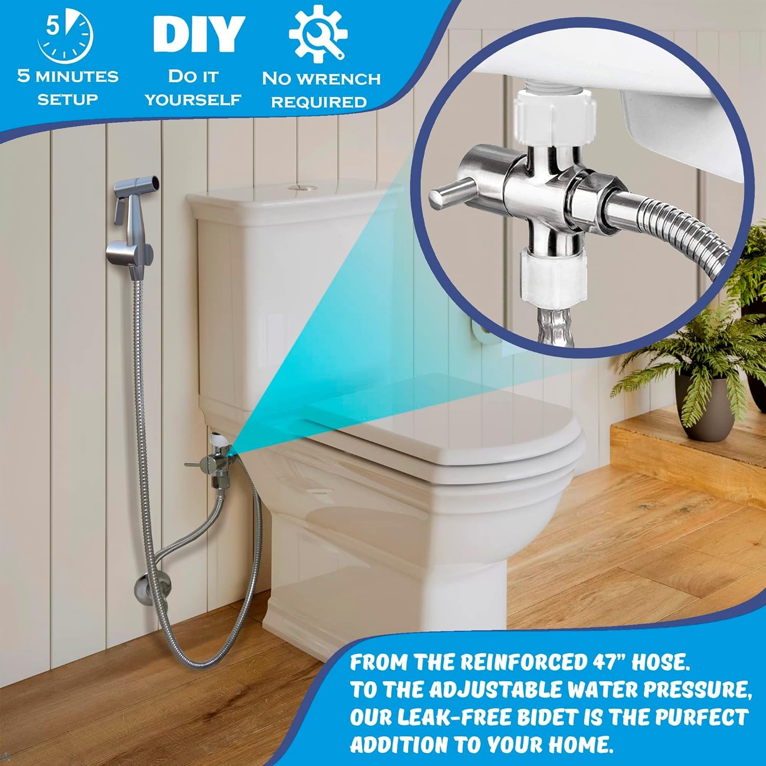 AVAbay 47-inch hose image highlights flexible reach for easier cleaning.