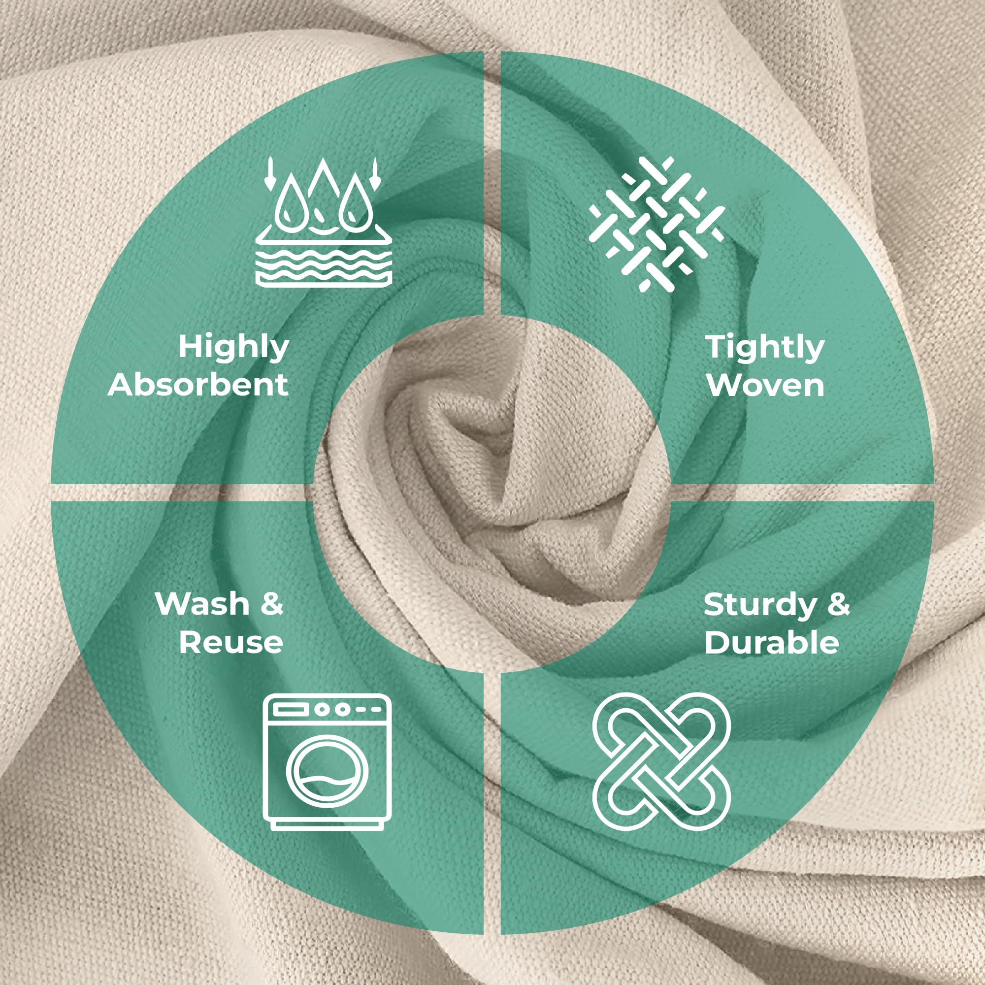 Close-up of recycled cotton duck material used in Avalon Home tarp.