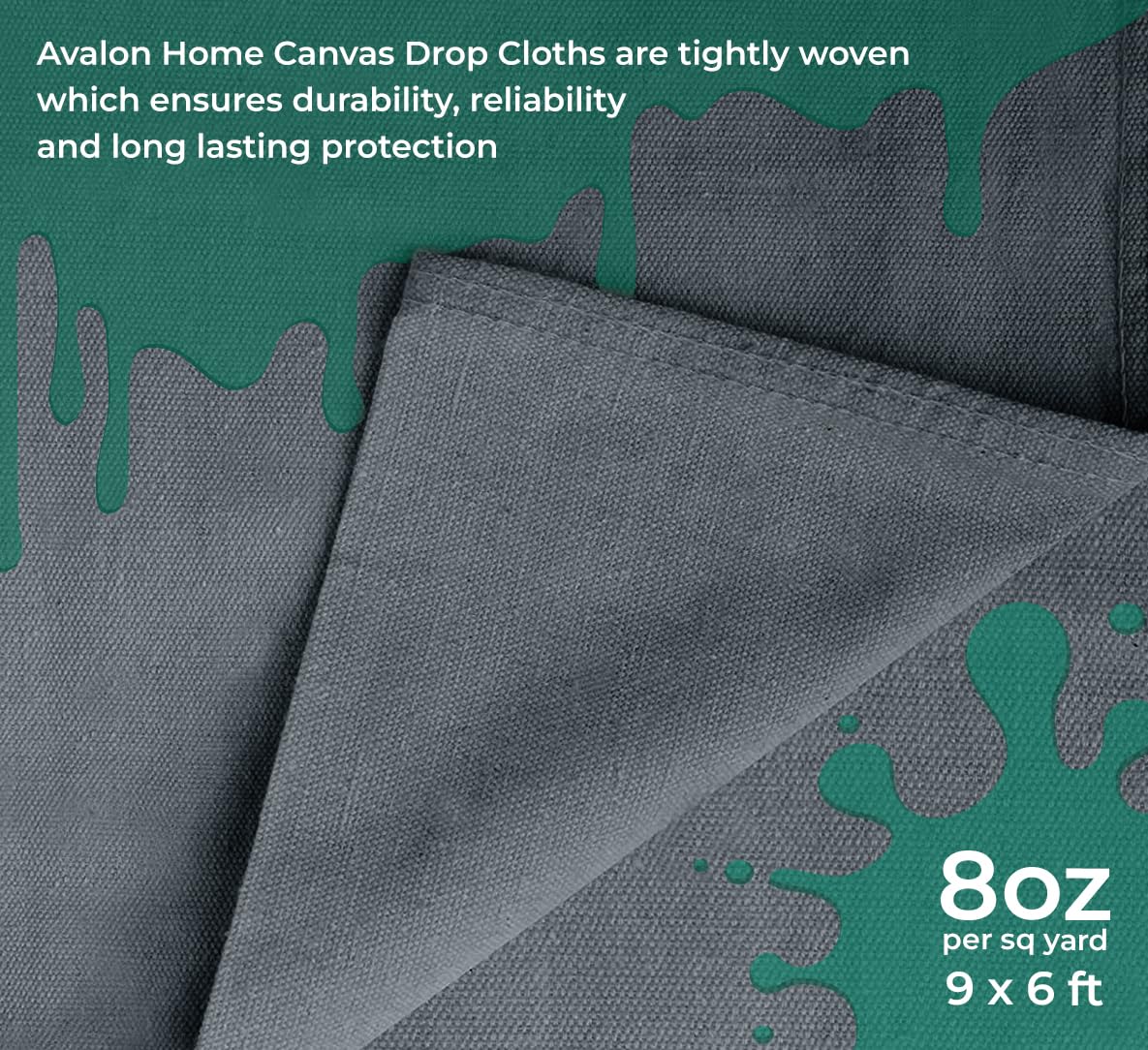 Avalon Home drop cloth used as wall curtain or projector screen in a creative space