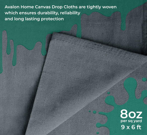 Avalon Home drop cloth used as wall curtain or projector screen in a creative space