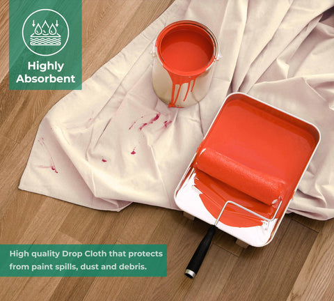 Avalon Home paint tarp offers dust and spill protection for furniture and walls