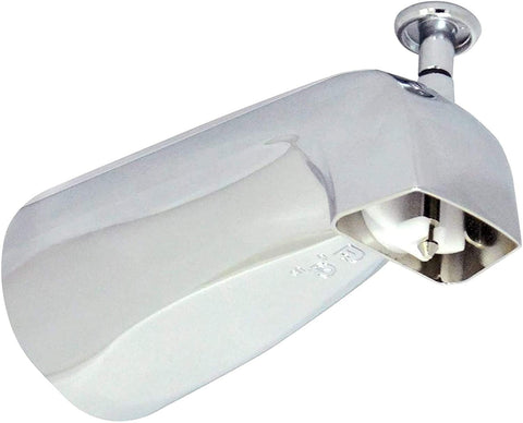 Avalon tub spout chrome finish resists discoloration for lasting shine.