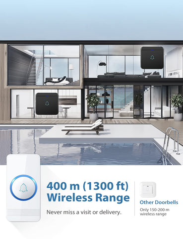 AVANTEK doorbell featuring 52 melodies for customizable chimes