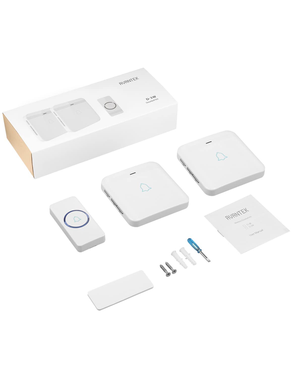 AVANTEK installation kit with screws and anchors for quick setup