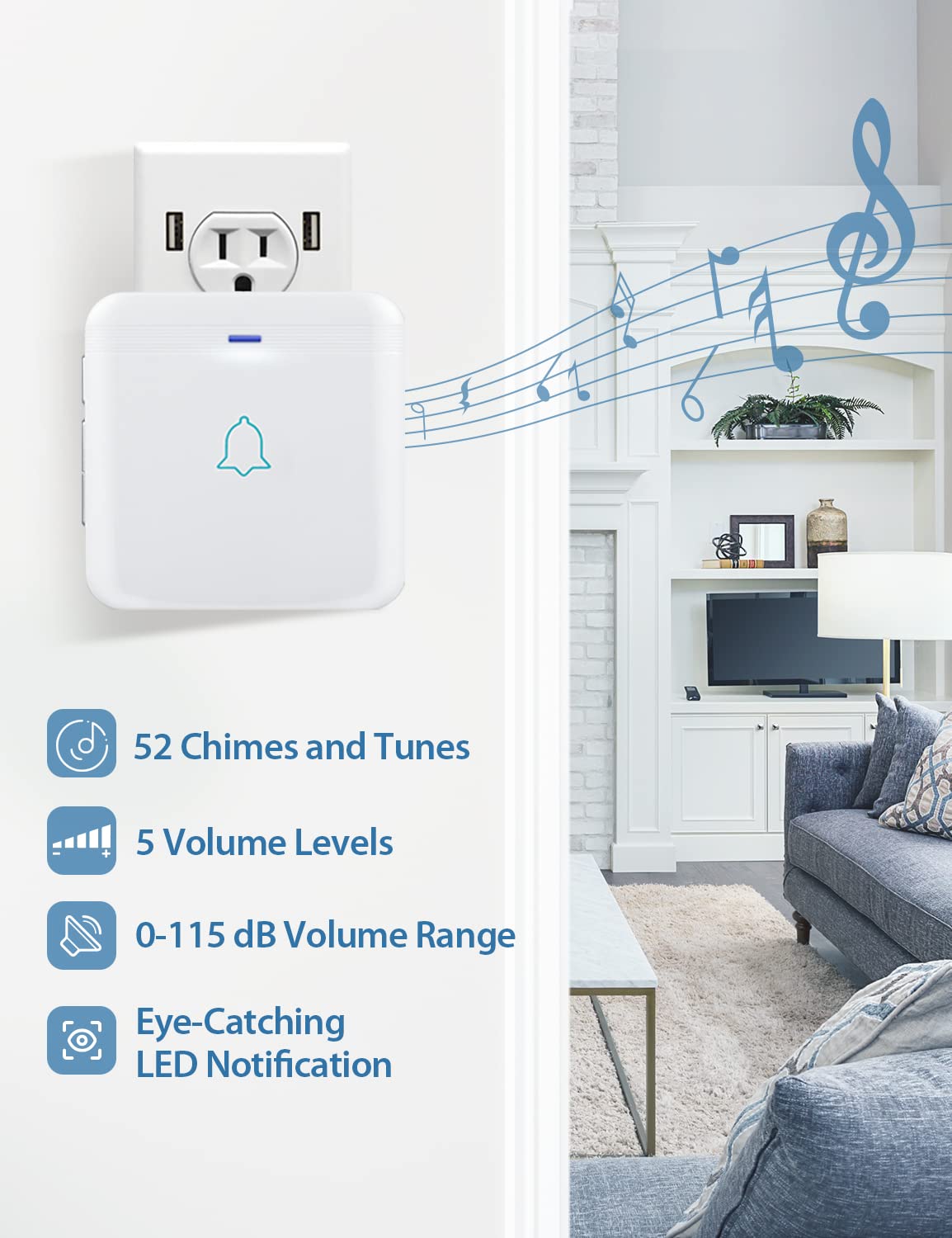 AVANTEK plug-in receiver two-pack for dependable in-home notifications