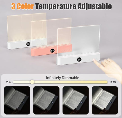 Aveki dimmable three-color light adapts to white, warm, or neutral tones.