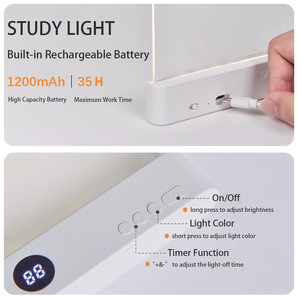 Aveki portable reading light easily fits in bag or dorm for on-the-go reading.