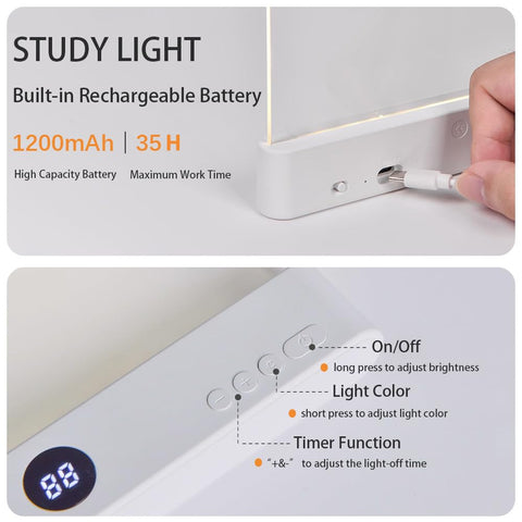 Aveki portable reading light easily fits in bag or dorm for on-the-go reading.